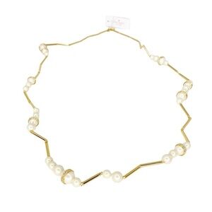 Kate Spade Necklace “Purely Pearly”Pearl Gold Pavé 40” Long Pearlcore New $148